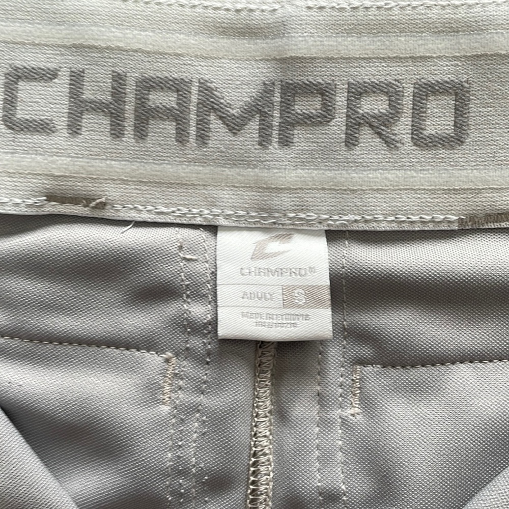 CHAMPRO adult small, grey nickers, Easton adult small white baseball pant